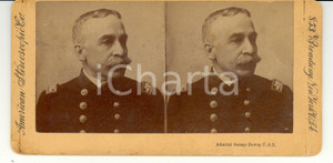 Fotografia d epoca originale 1890 NEW YORK USA Admiral George DEWEY  American Stereoscopic Co. 1