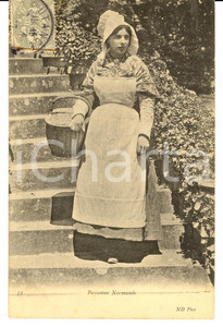 Cartolina originale da collezione 1905 COSTUMES NORMANDIE France  Paysanne normande FP VG 1