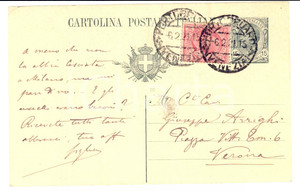 Manoscritto, lettera originale 1921 PORTOGRUARO VE Contessa Maria ARRIGHI sui vivai di famiglia Autografo 1