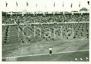 Fotografia d epoca originale 1939 ROMA Saggio ginnastica artistica GIL femminile al FORO MUSSOLINI Foto 1