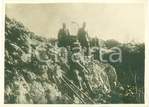 Fotografia d epoca originale 1917 FRONTE DEL PIAVE WWI Ricovero Tenente Colonnello GATTO Fanteria Fotografia 1