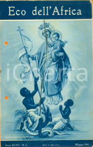 Documento originale, autentico 1941 ECO DELL AFRICA Pietro CASIRAGHI Culto di Maria in ETIOPIA Rivista 1