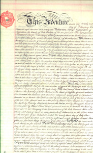Documento originale, autentico 1891 NETHER HALLAM UK Mortgage George NEEDHAM  Benefit Building Society 1