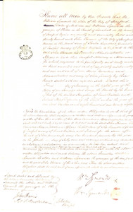 Documento originale, autentico 1828 HEREFORD UK Bond William SYMONDS the elder to John FARMER 1