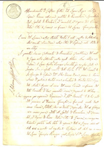 Documento originale, autentico 1830 MONDONDONE Affrancamento enfiteusi ospedali PAMMATONE e Poveri di GENOVA 1