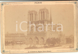 Fotografia d epoca originale 1880 ca PARIS CathÃ©drale NOTREDAME Fotografia VINTAGE 17x11 cm 1