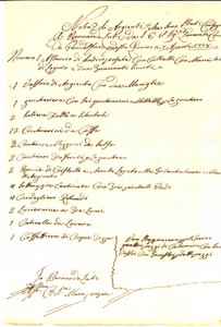 Documento originale, autentico 1778 FIRENZE Argenteria del conte Ferdinando PANDOLFINI a Bernardo LUTI 1