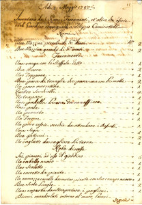 Documento originale, autentico 1780 AREZZO Inventario rami e ferramenti nel giardino Filippo CAMICIOTTOLI 1
