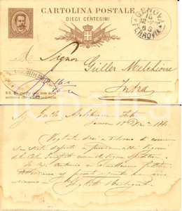 Documento originale, autentico 1880 GENOVA Ditta GHIGLIOTTI & CASTAGNETO offerta vagoni coke 1