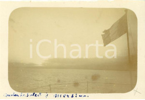 Fotografia d epoca originale 1920 MERSINA TURCHIA Tramonto sul mare dalla nave Foto vintage ORIENTE 9x6 1