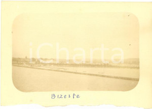 Fotografia d epoca originale 1920 BISERTA TUNISIA Spiaggia e cabine Foto vintage 9 x 6 cm 1