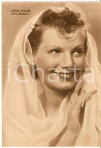 Cartolina originale da collezione 1939 LAURA SOLARI Fotografia seriale RIZZOLI Foto Emanuel FG NV 1