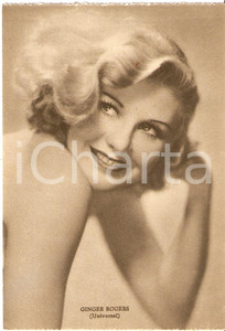 Cartolina originale da collezione 1939 GINGER ROGERS Fotografia seriale RIZZOLI Universal FG NV 1