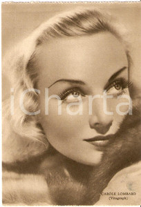 Cartolina originale da collezione 1939 CAROLE LOMBARD Fotografia seriale RIZZOLI Vitagraph FG NV 1