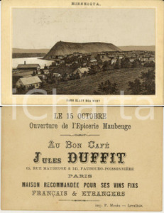 Materiale pubblicitario d’epoca 1883 PARIS Jules DUFFIT Inaugurazione Grande Ã©picerie de MAUBERGE BARN BLUFF 1