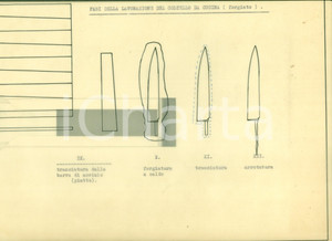 Documento originale, autentico 1954 CASLINO D ERBA Coltellerie Riunite CASLINO MANIAGO Coltello cucina LUCIDO 1