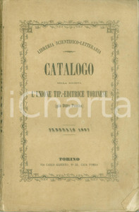 Libro, pubblicazione d epoca 1867 TORINO Libreria Letteraria Catalogo Unione Editrice Torinese Ditta POMBA 1