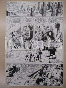 Opera d’arte autentica 1990 BD WESTERN FRANCE BILLY BOYD NÂ° 2 El Cobra! tav.34 Original BERNASCONI LUBE 1