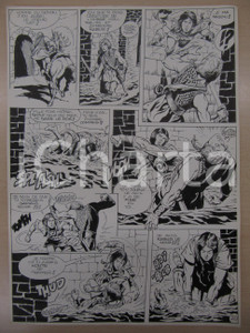 Opera d’arte autentica 1975 BD FANTASY FRANCE La saga de KABUR NÂ° 1 tav.20 Original BERNASCONI LUBE 1