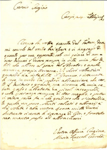 Documento originale, autentico 1831 RISORGIMENTO CARPI MO Maria ZUCCOLI CORRADI attende che nuovo Governo 1