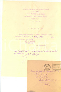 Autografo originale 1934 PARIS Eugene OLIVIER SociÃ©tÃ© franÃ§aise collectionneurs exlibris AUTOGRAPH 1