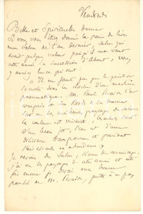 Autografo originale 1890 ca PARIS Joseph REINACH orgoglioso di avere scritto per il Salone AUTOGRAPH 1