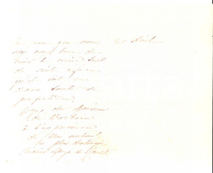 Autografo originale 1870 ca Elisabetta RIARIO SFORZA DE COURTE to Thomas de BARBARIN Autograph 1