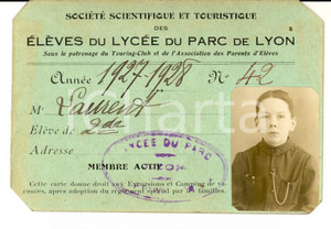 Oggetto da collezione cartaceo 1928 LYON F LYCEE DU PARC  Carte SociÃ©tÃ© Scientifique et Touristique LAURENT 1
