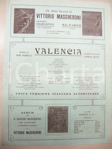 Materiale pubblicitario d’epoca 1925 ca MILANO Ed. CARISCH Giovinezza e Balilla inni ufficiali PNF Manifesto 1