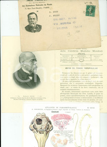 Materiale pubblicitario d’epoca 1910 NOS MAITRES Illustrations MÃ©dicales 12 Roberto KOCH Emoglobina DESCHIENS 1