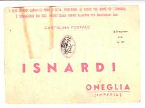 Cartolina originale da collezione 1950 ca ONEGLIA Olio ISNARDI e sapone da bucato Cartolina commerciale FG VG 1