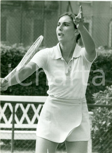 Fotografia d epoca originale 1980 ca TENNIS Manuela ZONI durante un servizio Fotografia 1