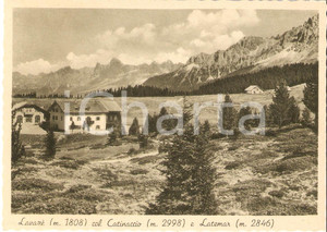 Cartolina originale da collezione 1936 LAVAZE  TN Scorcio panoramico con CATINACCIO e LATEMAR FG NV 1