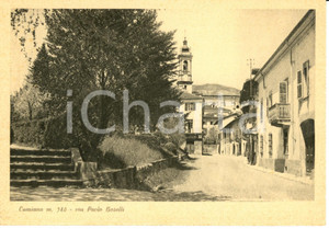 Cartolina originale da collezione 1940 ca CUMIANA TO Scorcio della via PAOLO BOSELLI Cartolina FG NV 1