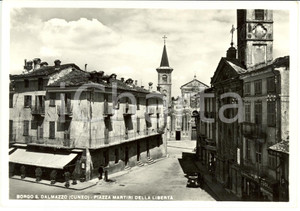 Cartolina originale da collezione 1950 ca BORGO SAN DALMAZZO CN Piazza MARTIRI DELLA LIBERTA  Cartolina FG NV 1