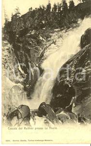 Cartolina originale da collezione 1903 LA THUILE AO Cascata del Ruithor Cartolina FP VG 1