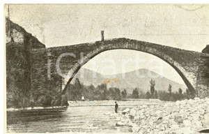 Cartolina originale da collezione 1904 LANZO TORINESE TO Veduta PONTE DEL DIAVOLO Cartolina FP VG 1