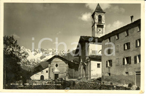 Cartolina originale da collezione 1950 GROSCAVALLO TO Chiesa Parrocchiale frazione BONZO Cartolina FP VG 1