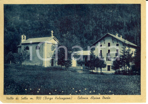 Cartolina originale da collezione 1949 BORGO VALSUGANA TN Colonia Alpina BREDA Valle di SELLA Cartolina FG VG 1