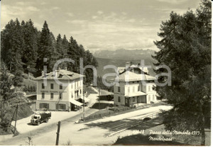 Cartolina originale da collezione 1962 PASSO DELLA MENDOLA BZ Panorama con ALBERGO PENSIONE DOLOMITI FG VG 1