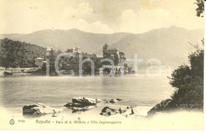 Cartolina originale da collezione 1910 ca RAPALLO GE Baia di S. MICHELE e Villa LAGOMAGGIORE FP NV 1