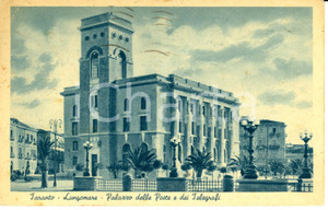 Cartolina originale da collezione 1941 TARANTO Palazzo delle Poste e Telegrafi sul lungomare Cartolina FP VG 1