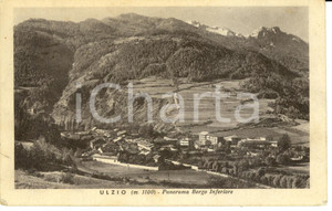 Cartolina originale da collezione 1939 OULX TO Veduta panoramica del Borgo Inferiore Cartolina FP VG 1