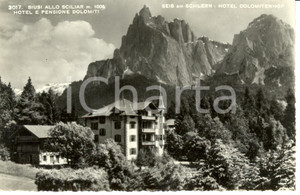 Cartolina originale da collezione 1954 SIUSI ALLO SCILIAR BZ Veduta Hotel e Pensione DOLOMITI Cartolina FP VG 1