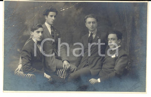 Fotografia d epoca originale 1925 ALESSANDRIA Ritratto di Camillo ROSSO tra i suoi amici Foto GHIRARDINI 1