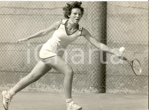 Fotografia d epoca originale 1980 ca FRANCIA TENNIS Petra DEHLEES durante un match Fotografia 1