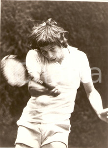 Fotografia d epoca originale 1980 ca FRANCIA TENNIS Thierry TULASNE durante un match Ritratto Fotografia 1