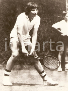 Fotografia d epoca originale 1980 ca FRANCIA TENNIS Thierry TULASNE durante match Racchetta DONNAY Fotografia 1