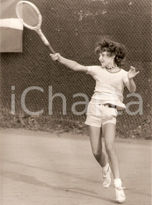 Fotografia d epoca originale 1979 TENNIS Coppa PORRO LAMBERTENGHI Simonetta ALBERTAZZI Sponsor FILA Foto 1