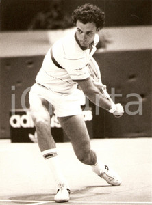 Fotografia d epoca originale 1980 MILANO Tennis BROOKLYN TOURNAMENT JosÃ¨ Luis CLERC Sponsor PEUGEOT Foto 1